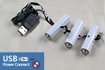 電池型USBパワーコネクター（単三電池3本用）