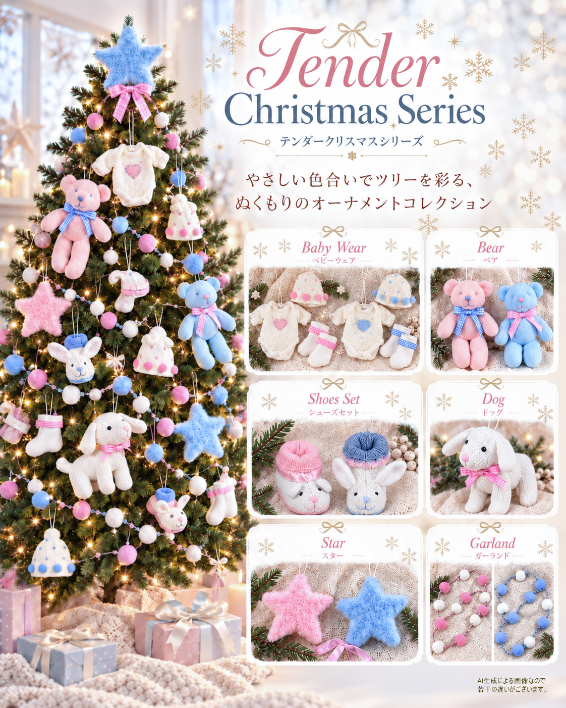 テンダークリスマスシリーズ・ベアー(ブルー)