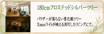 180cm�t���X�e�B�b�h�V���o�[�c���[�@�N���X�}�X���C�g���f��������������r���O�ɂ�